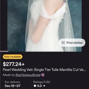 White Pearl Wedding Veil